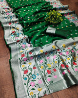 Green Paithani Silk Saree | Traditional Wedding Wear