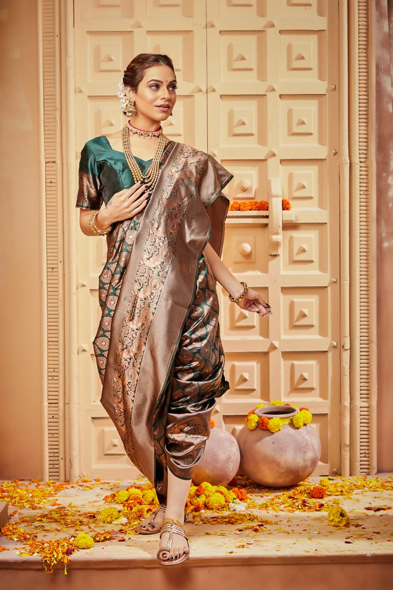 Green Paithani Silk Saree | Wedding & Festive Wear