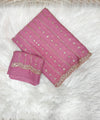 Green Pink Georgette Sequence Work Saree with Embroidery Blouse | RD Radha