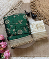Green Space Satin Sequin Bits Work Saree for Party Wear | RD RAADO