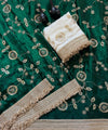 Green Space Satin Sequin Bits Work Saree for Party Wear | RD RAADO