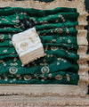 Green Space Satin Sequin Bits Work Saree for Party Wear | RD RAADO