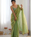 Green Space Silk Sequin Embroidery Saree for Party Wear | RD KAVYA