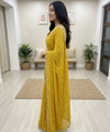 Green Yellow Georgette Sequence Work Saree with Embroidery Blouse | RD Radha