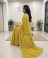 Green Yellow Georgette Sequence Work Saree with Embroidery Blouse | RD Radha