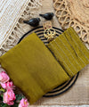 Green Yellow Rangoli Crush Saree with Sequin Bits Blouse | RD VIAANA
