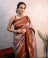 Grey Banarasi Silk Saree | Traditional Zari Weave