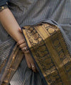 Grey Banarasi Silk Saree | Traditional Zari Weave