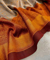 Grey Banarasi Silk Saree | Traditional Zari Weave