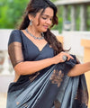 Grey Banarasi Silk Saree | Wedding & Festive Wear