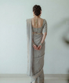 Grey Banarasi Silk Saree | Wedding & Reception Wear