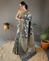 Grey Cotton Saree | Everyday Ethnic Wear