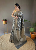 Grey Cotton Saree | Everyday Ethnic Wear