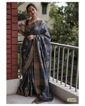 Grey Cotton Saree | Festival & Ceremony Wear