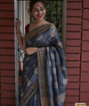 Grey Cotton Saree | Festival & Ceremony Wear