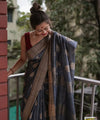 Grey Cotton Saree | Festival & Ceremony Wear