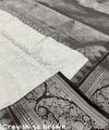 Grey Jacquard Silk Saree | Rich Zari Border Saree