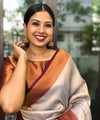 Grey Kanjivaram Silk Saree | Wedding & Festive Wear
