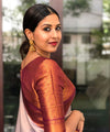 Grey Kanjivaram Silk Saree | Wedding & Festive Wear