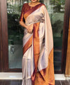 Grey Kanjivaram Silk Saree | Wedding & Festive Wear