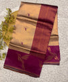 Grey Wine Kanjivaram Silk Saree | Wedding & Festive Wear
