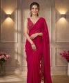 Hot Pink Bollywood Designer Saree | Party & Festive Wear