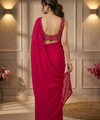Hot Pink Bollywood Designer Saree | Party & Festive Wear