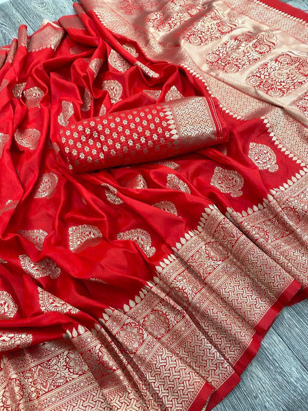 Jacquard Silk Saree | Wedding & Reception Wear