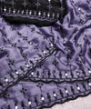 Lavendar Mirror Work Saree with Floral Embroidery Border | RD HEMANI