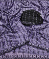 Lavendar Mirror Work Saree with Floral Embroidery Border | RD HEMANI
