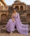 Lavendar Rangoli Crush Saree with Sequin Bits Blouse | RD VIAANA