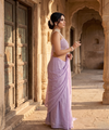 Lavendar Rangoli Crush Saree with Sequin Bits Blouse | RD VIAANA