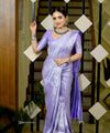 Lavender Banarasi Silk Saree | Festival & Ceremony Wear