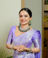 Lavender Banarasi Silk Saree | Festival & Ceremony Wear