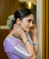 Lavender Banarasi Silk Saree | Festival & Ceremony Wear