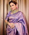 Lavender Banarasi Silk Saree | Festival & Ceremony Wear