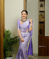 Lavender Banarasi Silk Saree | Festival & Ceremony Wear