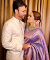Lavender Banarasi Silk Saree | Festival & Ceremony Wear