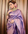 Lavender Banarasi Silk Saree | Festival & Ceremony Wear