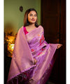 Lavender Banarasi Silk Saree | Festive & Party Wear