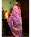 Lavender Banarasi Silk Saree | Festive & Party Wear