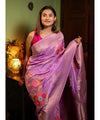 Lavender Banarasi Silk Saree | Festive & Party Wear