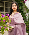 Lavender Banarasi Silk Saree | Traditional Zari Weave