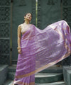 Lavender Cotton Saree | Ethnic Wear for Women