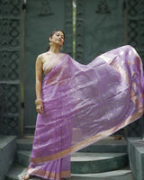 Lavender Cotton Saree | Ethnic Wear for Women