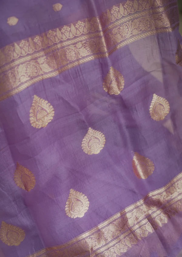 Lavender Cotton Saree | Ethnic Wear for Women