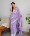 Lavender Cotton Saree | Ethnic Wear for Women