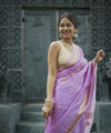 Lavender Cotton Saree | Ethnic Wear for Women