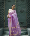 Lavender Cotton Saree | Ethnic Wear for Women