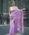 Lavender Cotton Saree | Ethnic Wear for Women